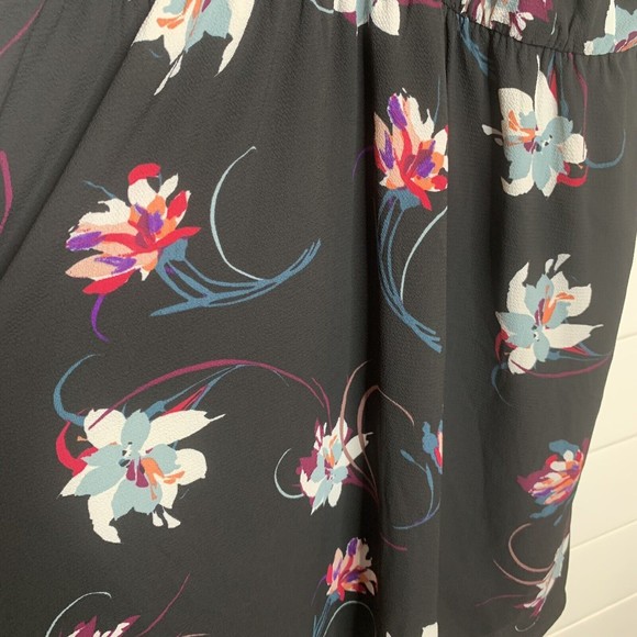 Maurices 2 Dress 2X XXL Black Floral Off The Shoulder Knee Length Lined A-Line - Picture 4 of 10